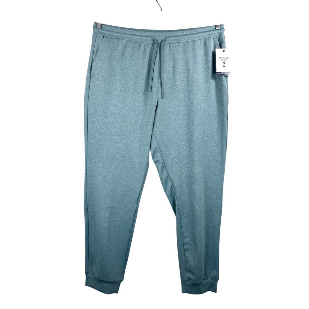 Penguin Sport pull on jogger performance athleisure comfy blue 90s z XL